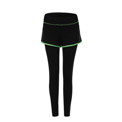 

Carlus (clothin) женские спортивные брюки поддельные два куска йоги брюки эластичные плотные брюки работает фитнес брюки CP13503 флуоресцентный зеленый код S