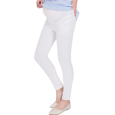 

Pregnant Women Pregnant Women 's Leggings Pregnant Women' s Pants Trousers Pencil Pants Maternity M403 White