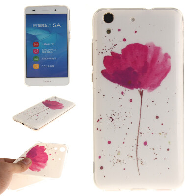 

Purple orchid Pattern Soft Thin TPU Rubber Silicone Gel Case Cover for HUAWEI Honor 5A/Y6 II