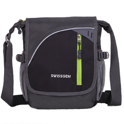 

SVVISSGEM shoulder bag casual bag men&women business sports breathable light messenger bag travel bag SA-9830 black