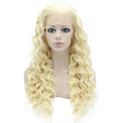 

Iwona Synthetic Hair Lace Front Long Curly Light Blond Wig