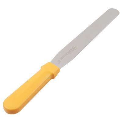 

Jingdong Supermarket three-way cream scraper spatula general scratch knife baking tool 8 &quotorange plastic handle SN4770