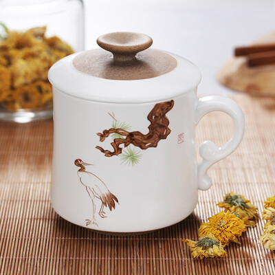 

Jay Jay Ceramics Cup Handmade Ceramic Cup with Filter Ceramic Cup With Cover Men&39s Office Tea Cup