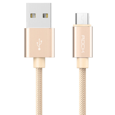 

ROCK Micro USB cable for charging&data transfer03 meters gold