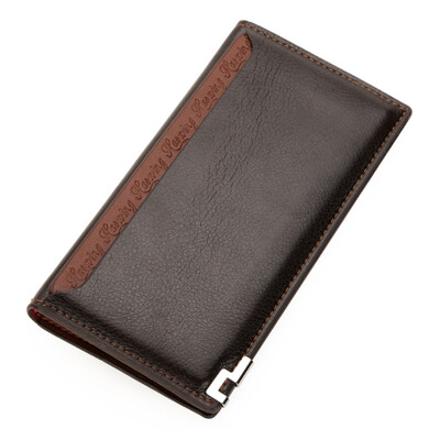 

F4Y) JS-4108 men's wallet long section simple multi-functional handbag trend of business leisure large capacity multi-card wallet dark brown