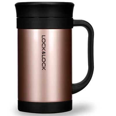 

Lock & lock Vacuum Mark Cup Business Cup Stainless Steel Water Cup Rose Gold 400mL Insulation Cup LHC4030PG