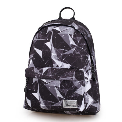 

Fly зебры FLYZEBRA мешок плеча 14 дюймов компьютера мешок Casual Male печать алмаз черный рюкзак FBB0014-16