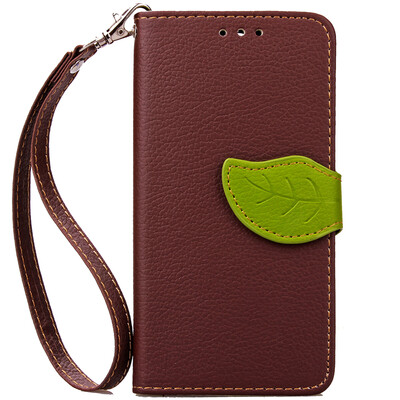 

Brown Design PU Leather Flip Cover Wallet Card Holder Case for LG G2/D802