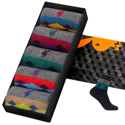 

PLAYBOY Men Mid-Cut Cotton Socks