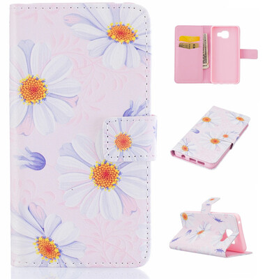 

Pink Flower Design PU Leather Flip Cover Wallet Card Holder Case for SAMSUNG GALAXY A3 2016A310