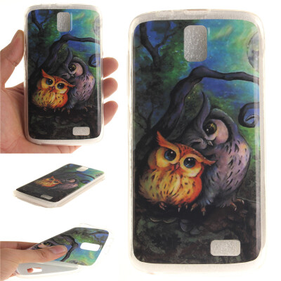 

Oil painting owl Pattern Soft Thin TPU Rubber Silicone Gel Case Cover for Lenovo A328