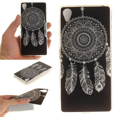 

Black wind chimes Pattern Soft Thin TPU Rubber Silicone Gel Case Cover for SONY Xperia X