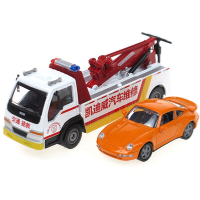 

Kaidiwei Engineering Vehicle Model 150 Road Wrecker Rescue Rescue Car Car Trailer with sound&light