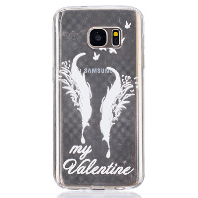 

Double feathers Pattern Soft Thin TPU Rubber Silicone Gel Case Cover for SAMSUNG GALAXY S7