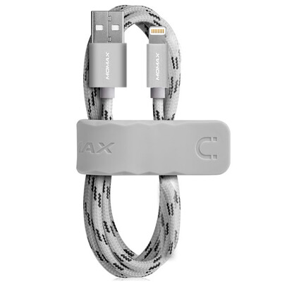 

MOMAX MOMAX Apple MFi certified data cable iphone8 76 6sPlus X 5s SE iPad charging line nylon weaving 1 m silver