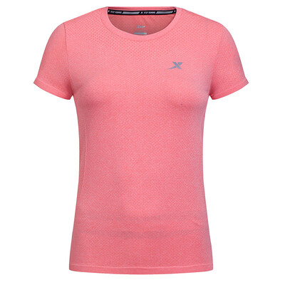 

Jingdong Supermarket Xtep XTEP women&39s sportswear comfortable&breathable running short-sleeved T-shirt light jacket 883128019030 light powder M