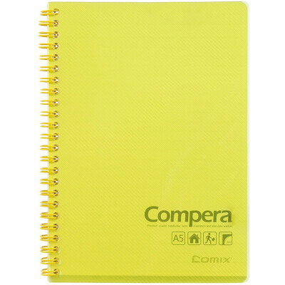 

COMIX CPA5801 Compera double helix PP face notepad A5 page 80 through yellow