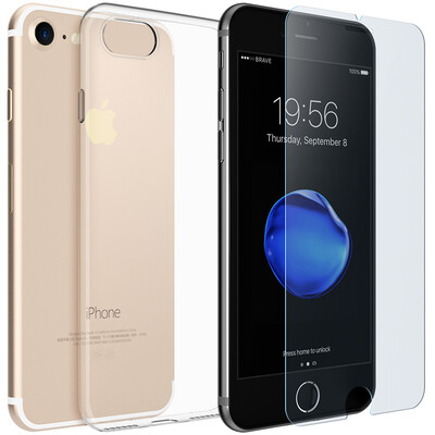 

【2 части】 ESK iPhone7 / 8 раковина мобильного телефона Apple 7/8 закаленная пленка 0,15 мм стеклянная пленка + свежий защитный рукав новый пакет упаковочных пакетов-JM186