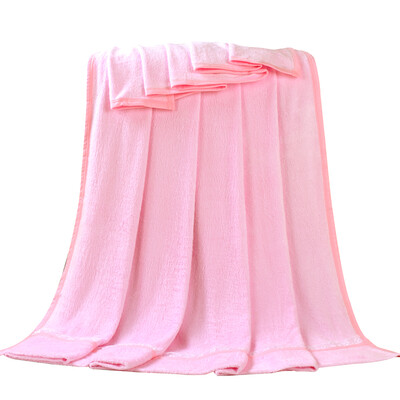 

[Jingdong Supermarket] Bamboo Kam Bedding Home Textiles Bamboo Fiber Warp Solid Color Towel Blanket Four Seasons Blanket Pink 180 × 200cm