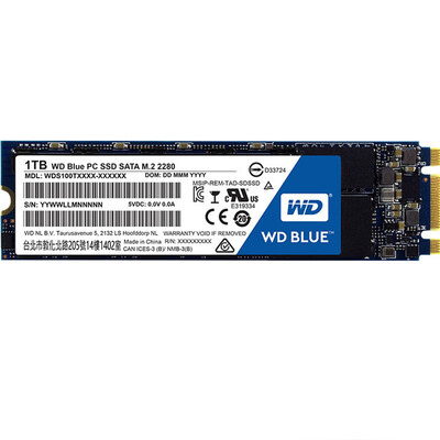 

Western Digital (WD) Blue Series 1TB M.2 Интерфейсный твердотельный накопитель (WDS100T1B0B)