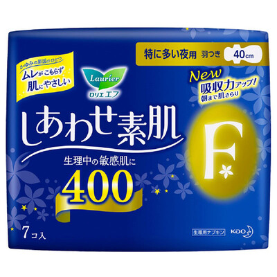 

Kao Le&Ya laurier F cotton soft super-night wing with a sanitary napkin 400mm7 tablets Japan imported old&new random packaging