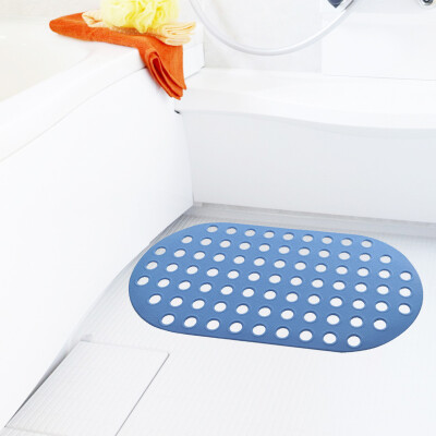 

LIDIMEI concentric pressure PVC bathroom mat oval sky blue molding PVC 39 * 74cm