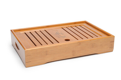 

Slatted Box Tea Serving Bamboo Tray 3523cm XH-009