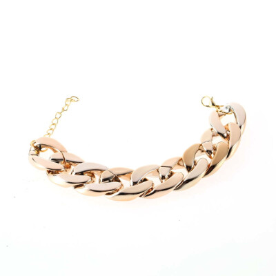 

Aluminium Alloy metal Thick Light-weight chain Bracelets for Women Girl New