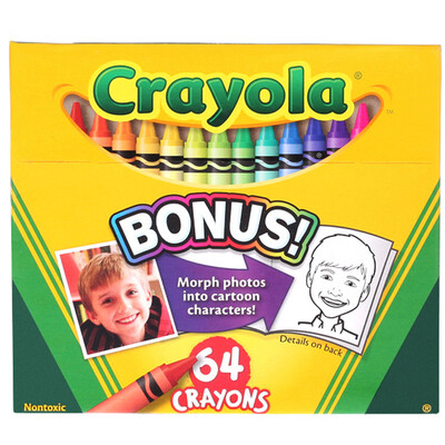 

painted children music (Crayola) painting tools brush diy toys children stationery 64 color art crayons 52