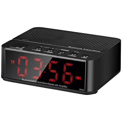 

BAOX BX666 Будильник Bluetooth Mini Speaker Black Bed Музыка Музыка Часы FM-радио Автомобильный сабвуфер