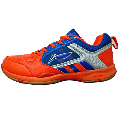 

Li Ning LI-NING Badminton Shoes Women&39s Sports Shoes Orange Blue Silver AYZK006-1 38