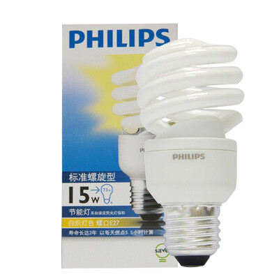 

[Jingdong supermarket] Philips (PHILIPS) standard spiral energy-saving lamps 15W warm white standard spiral energy-saving lamps E27 big screw