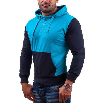 

Hot Sale Mens Sweatshirt Long Sleeved Cotton Casual Hoodies with Hat