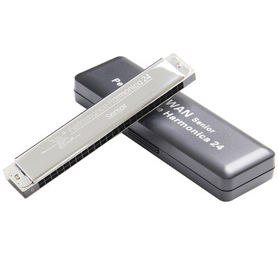 

Jingdong Supermarket] Swan SWAN 24 hole polyphony sound harmonica C tone silver (wide box