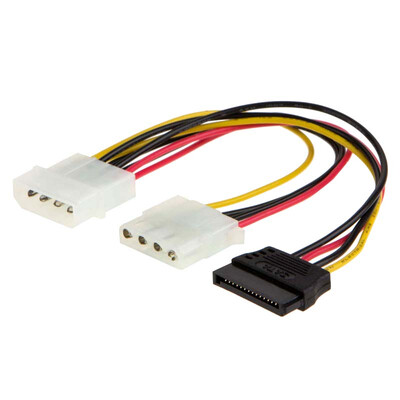 

CE-LINK 2646 large 4P to SATA power cord one minute two 15cm D-type male to SATA power extension cord hard drive power supply line