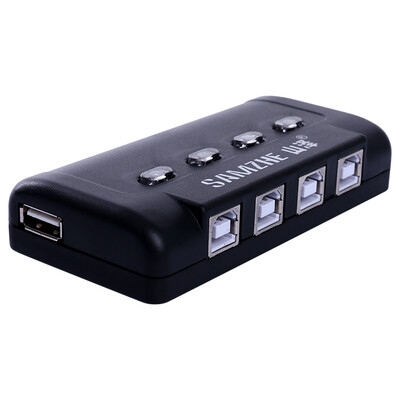 

Shanze SAMZHE BL-204W USB printer sharing device 4 into a 4-port USB manual switch more than one computer sharing printer four into a free drive
