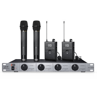 

KFW WK-U4200A a drag four U wireless microphone microphone with two pairs of waist hanging collar clip \ head wear