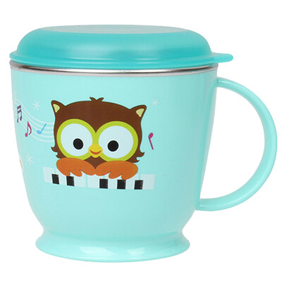 

Edison Edison owl non-slip stainless steel single handle cup pink with cover 240ML
