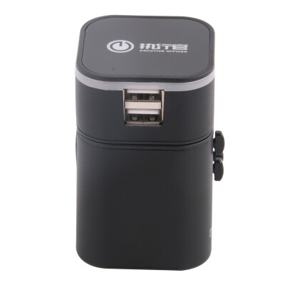 

Executive Officer (EO) CS-007S Black Global Business Travel Adapter Socket USB Rechargeable Socket, Adapter