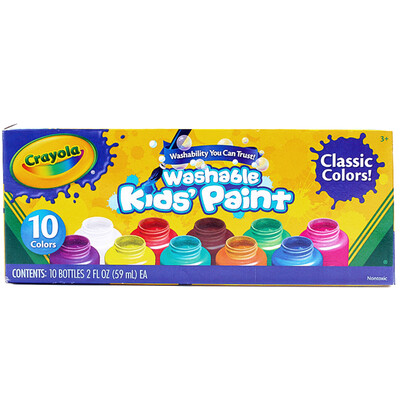 

painted children music (Crayola) painting tools diy toys art tools children's stationery 10-color children's finger painting liquid painting paint 54-1205