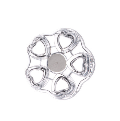 

Crystal Heart * Clear Glass Teapot Warmer B-980MK