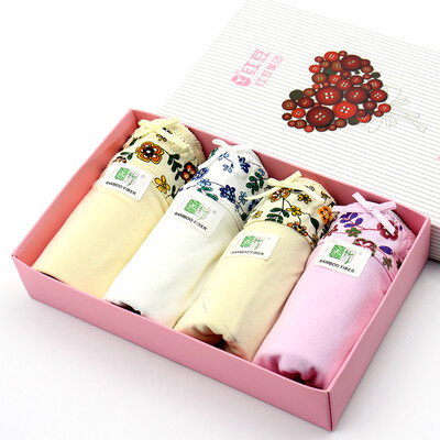 

Red beans hongdou ladies underwear 4 mixed color gift box ladies underwear HD2436 M