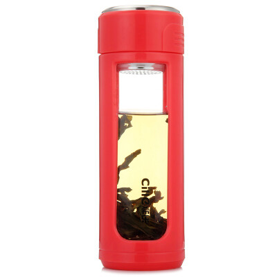 

【Jingdong Supermarket】 Xi Le Glass 320ml Double Layer Heat Resistant Glass Glass Filter Glass Tea Foil Tea Black BL-1692