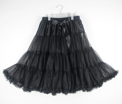 

B & N женщина 63см один слой Long Petticoat Тюль Pettiskirt Юбка туту Рокабилли