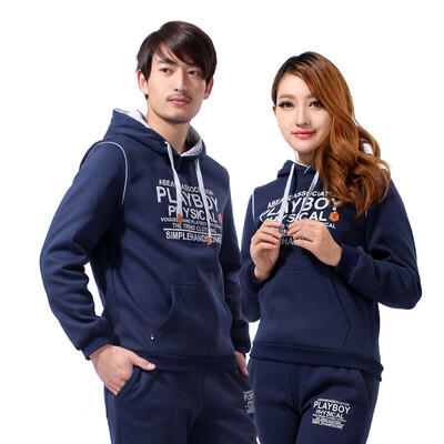 

Playboy (PLAYBOY) DS5010 моды пара свитер спортивный костюм молодежной повседневной одежды мужчин и женщин моделей Slim с длинными рукавами рубашки брюки синий 3XL