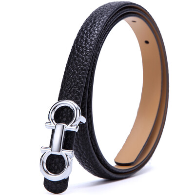

Crocodile CROCODILE fashion cowhide female buckle buckle belt simple fashion wild fine yellow belt girl 14673003-20 pink