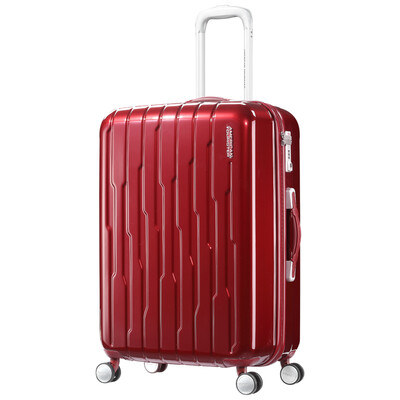 

American Travel AmericanTourister Trolley Case Business Men&Women Luggage Stripe Design Sturdy Travel Case Aircraft Wheel 25 Inch Customs Lock BG9 Wine Red Send Box Set