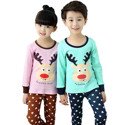 

Antarctic Nanjiren children&39s underwear boys&girls base base Qiqiu Qiuku pajamas cotton wool suit cool car 120
