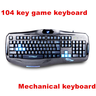 

Backlit Gaming Genuine Mechanical Keyboard Anti-ghosting Luminous Metal Wired Keyboard