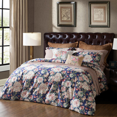 

MENGJIEJIAFANG floral print cotton bed set/bed kit(duvet cover/bed sheet/pillowcase) 1.5m bed 200*230cm